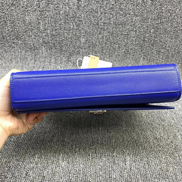 100% Authentic Saint Laurent Kate Blue Leather Shoulder Bag - Picture 5 of 14